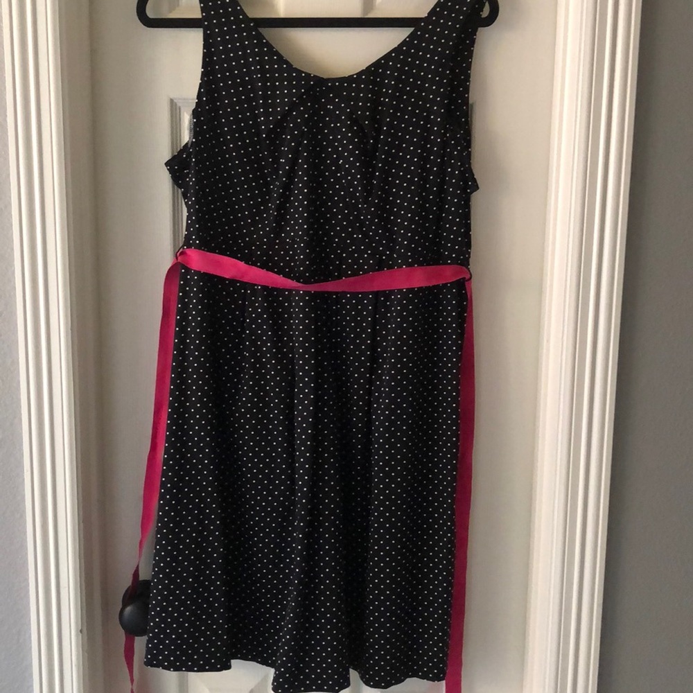 Maternity Black & White Polka Dot Dress Size Large
